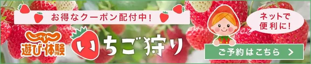 じゃらんネットでいちご狩り予約